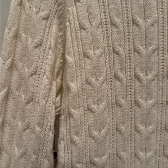 🆕 St. John's Bay Off-White Cable Knit Turtleneck Sweater - Picture 7 of 7